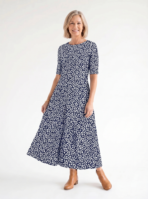 Zomerse midi jurk met bloemenprint voor dames