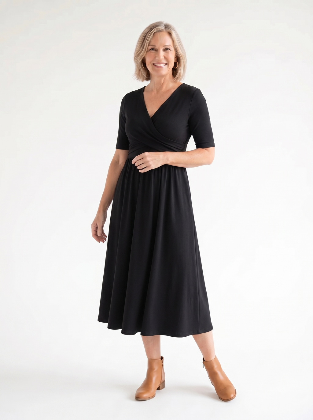 Ida | Elegant Midi Dress met Zakken