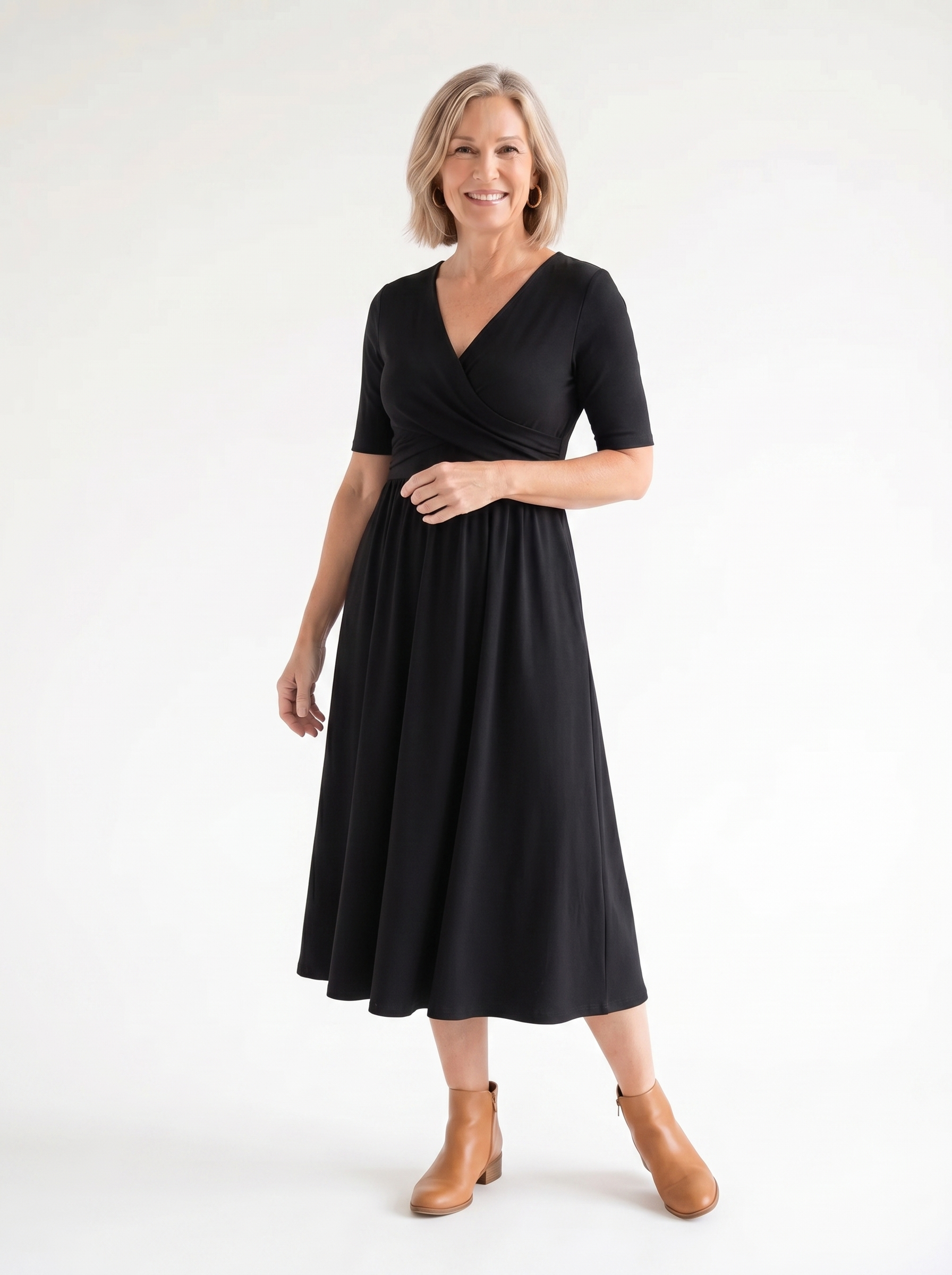 Ida | Elegant Midi Dress met Zakken