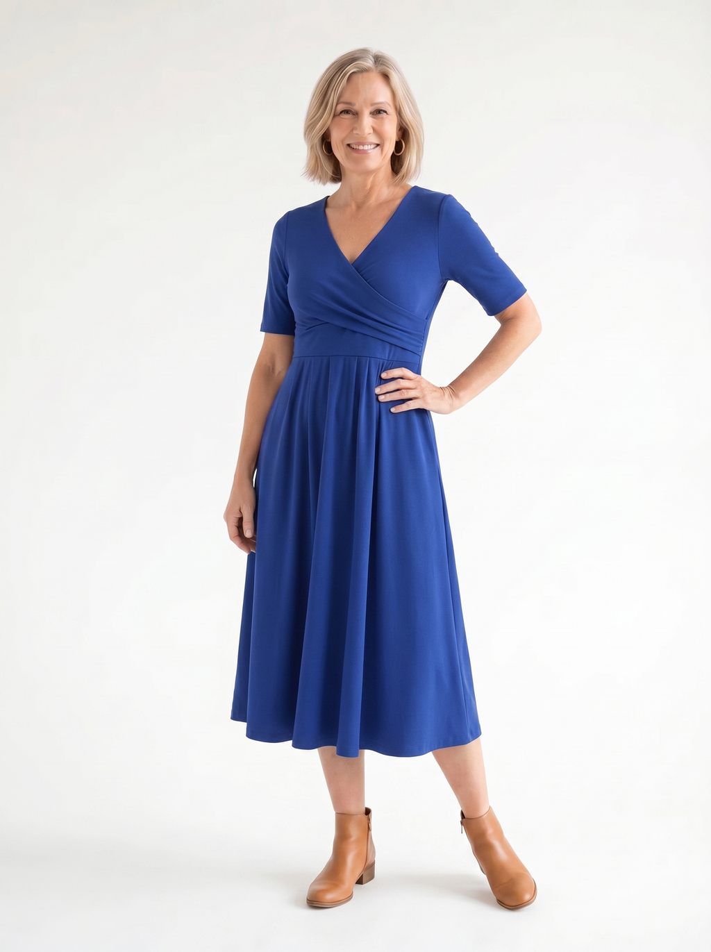 Ida | Elegant Midi Dress met Zakken