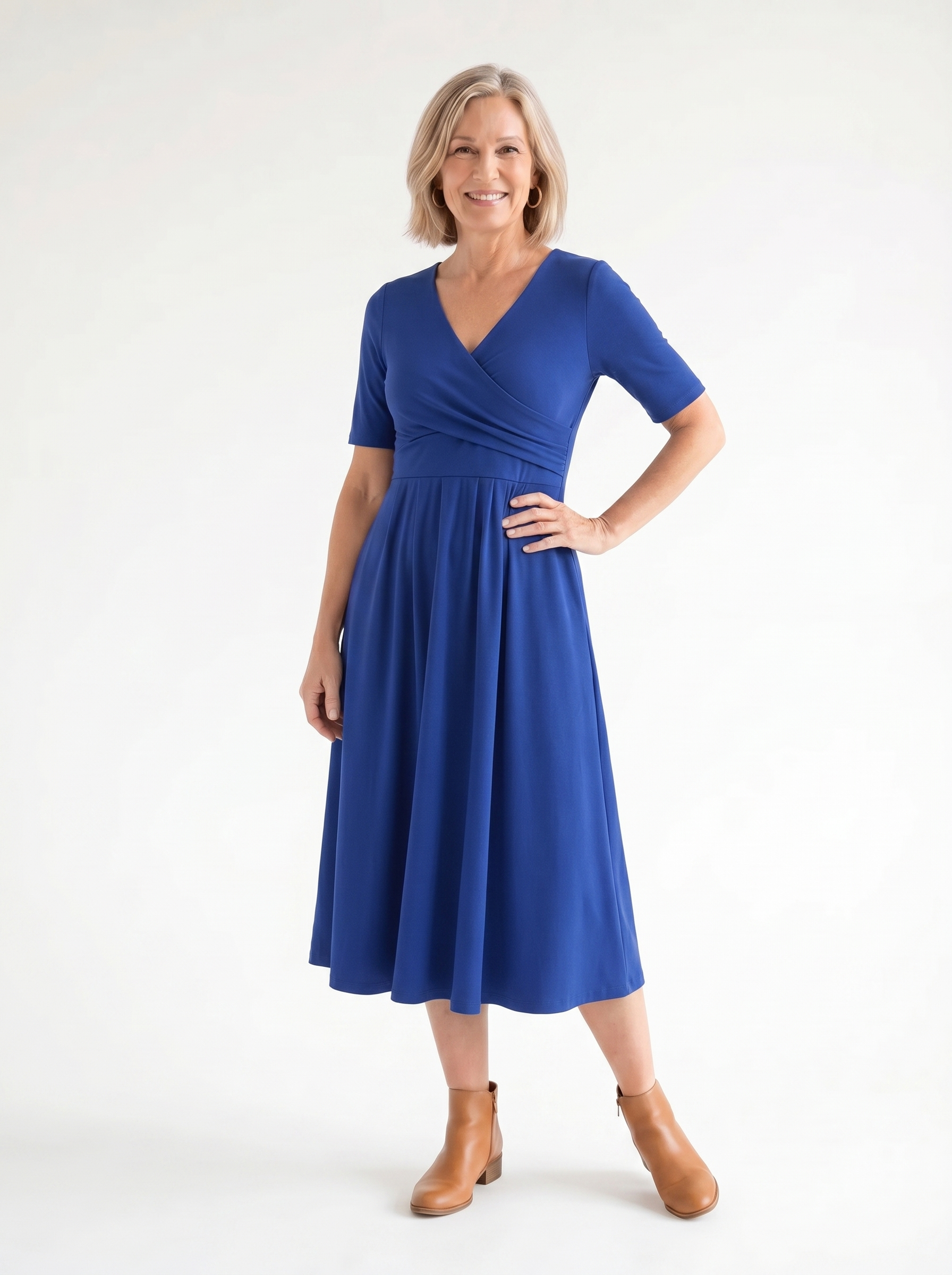 Ida | Elegant Midi Dress met Zakken