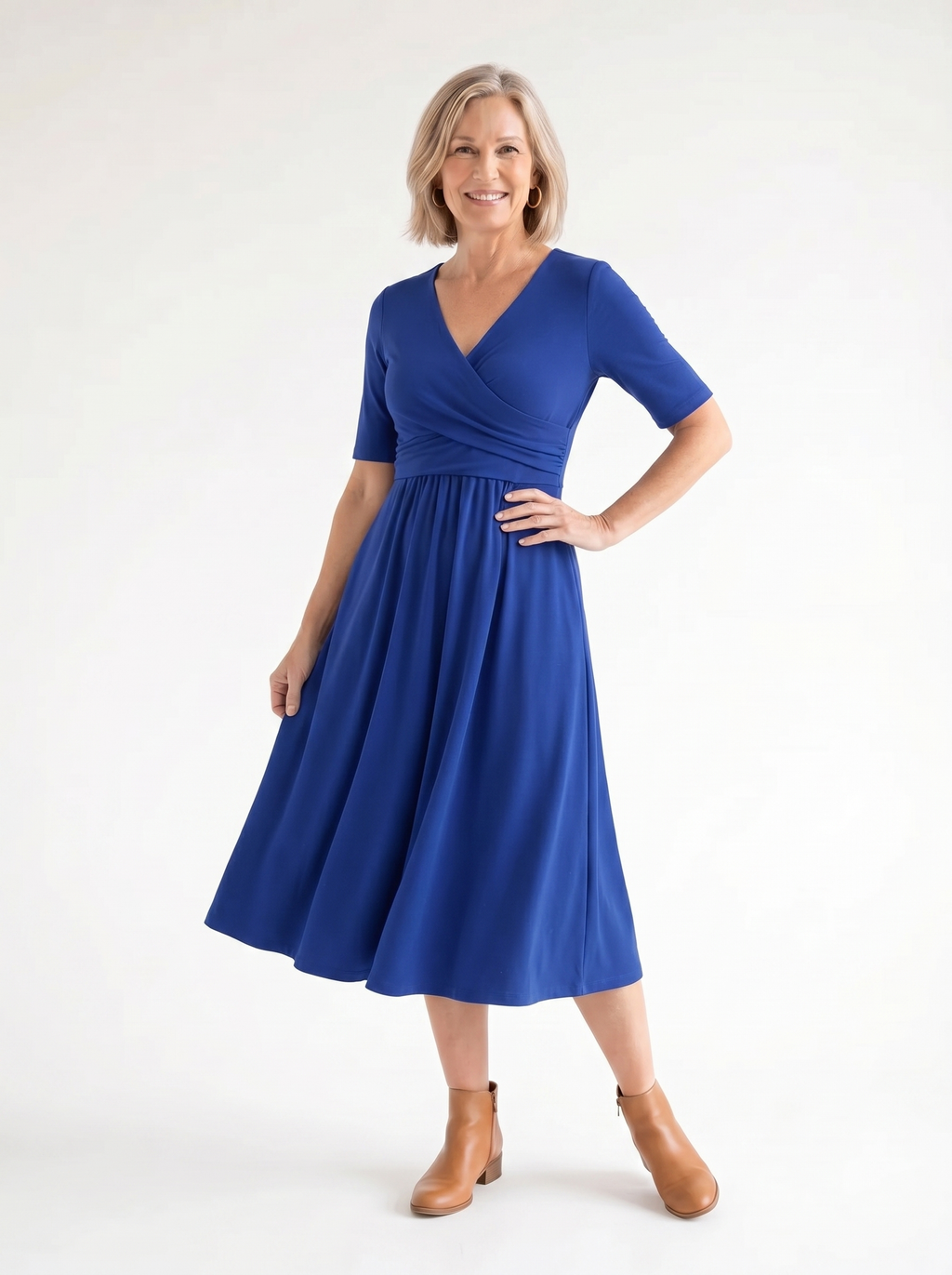 Ida | Elegant Midi Dress met Zakken