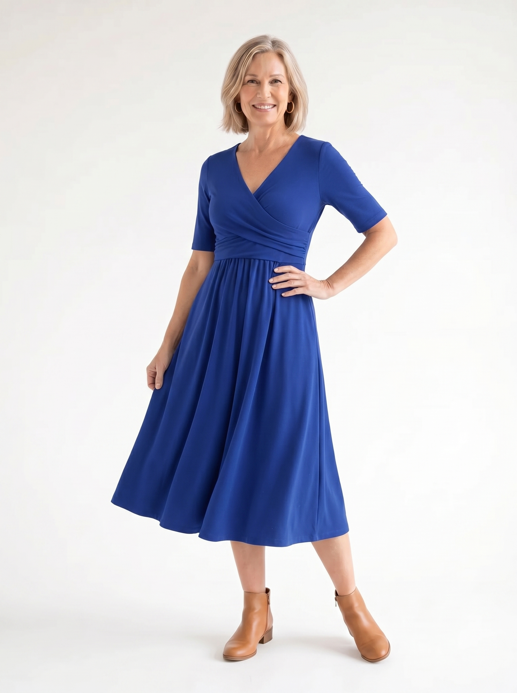 Ida | Elegant Midi Dress met Zakken