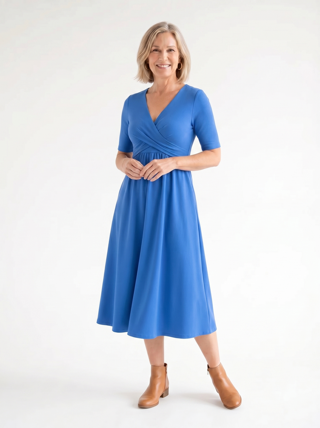 Ida | Elegant Midi Dress met Zakken