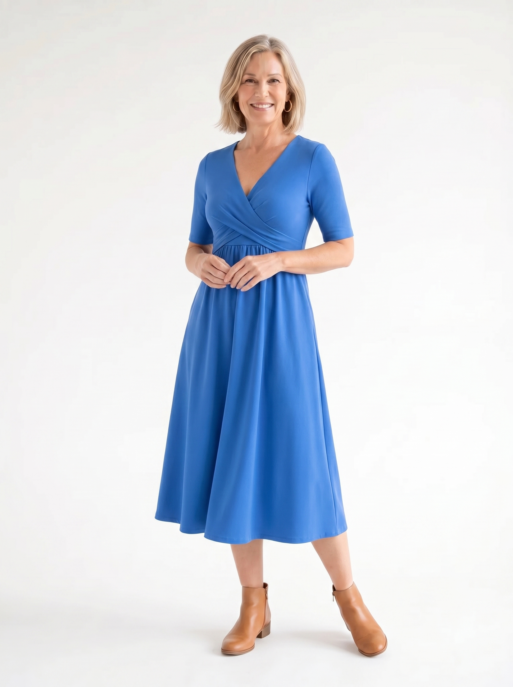 Ida | Elegant Midi Dress met Zakken