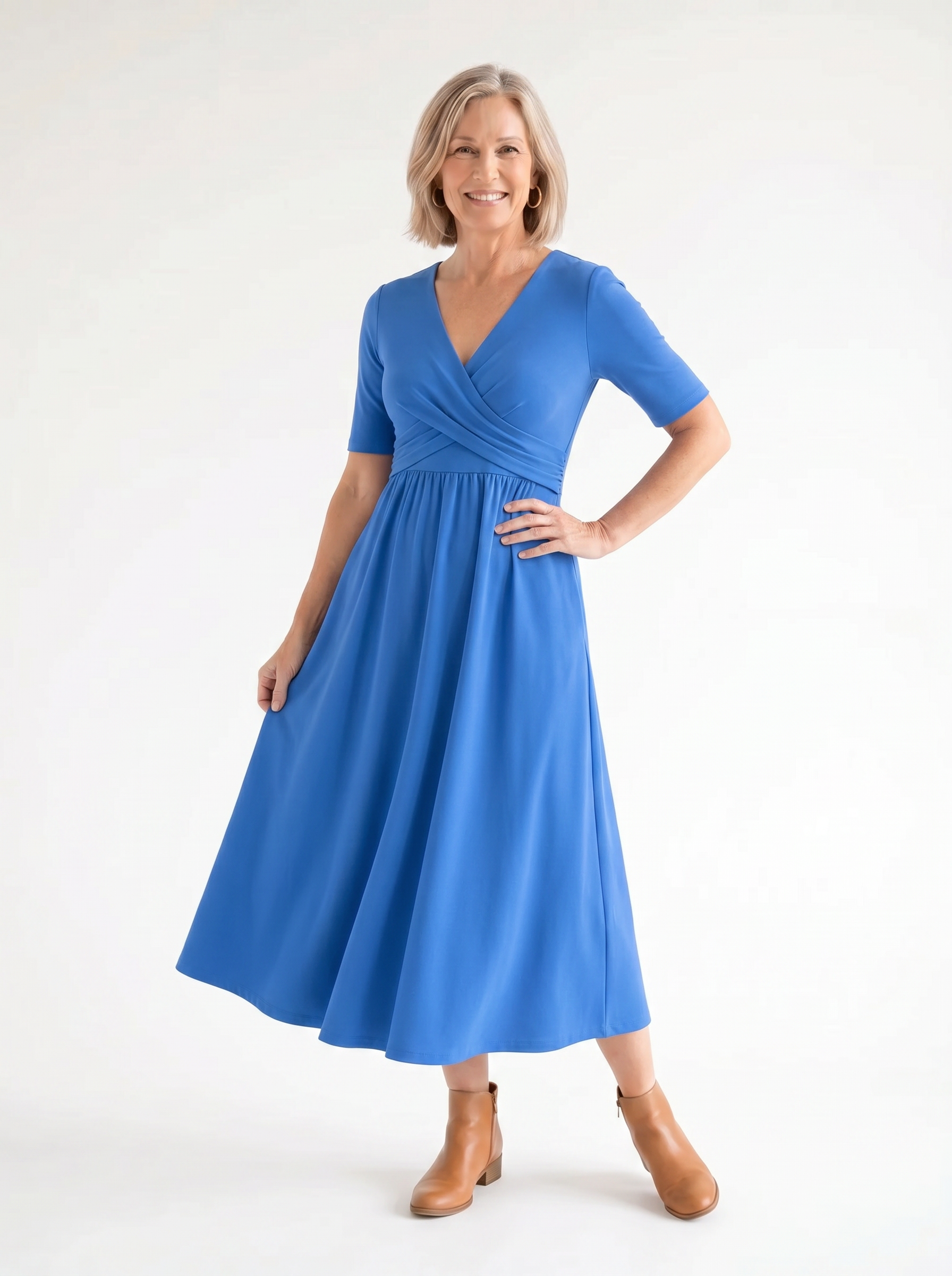 Ida | Elegant Midi Dress met Zakken