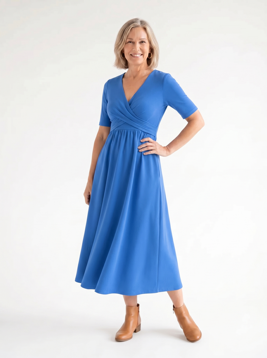 Ida | Elegant Midi Dress met Zakken