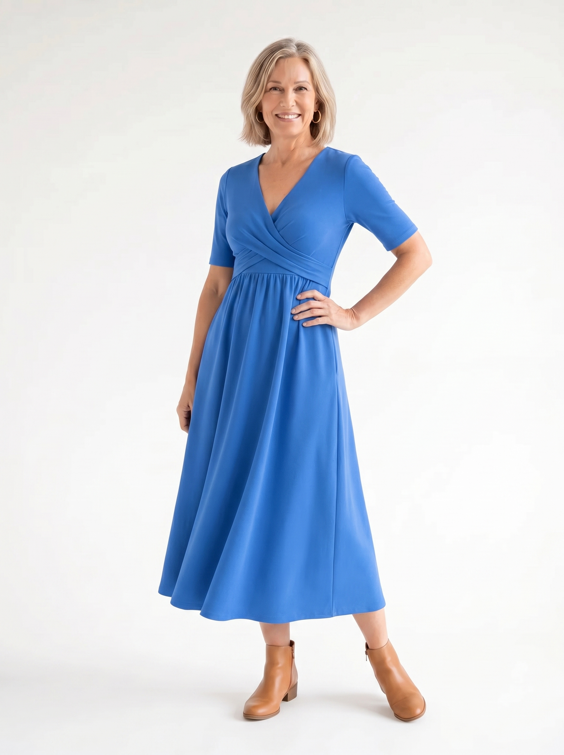 Ida | Elegant Midi Dress met Zakken