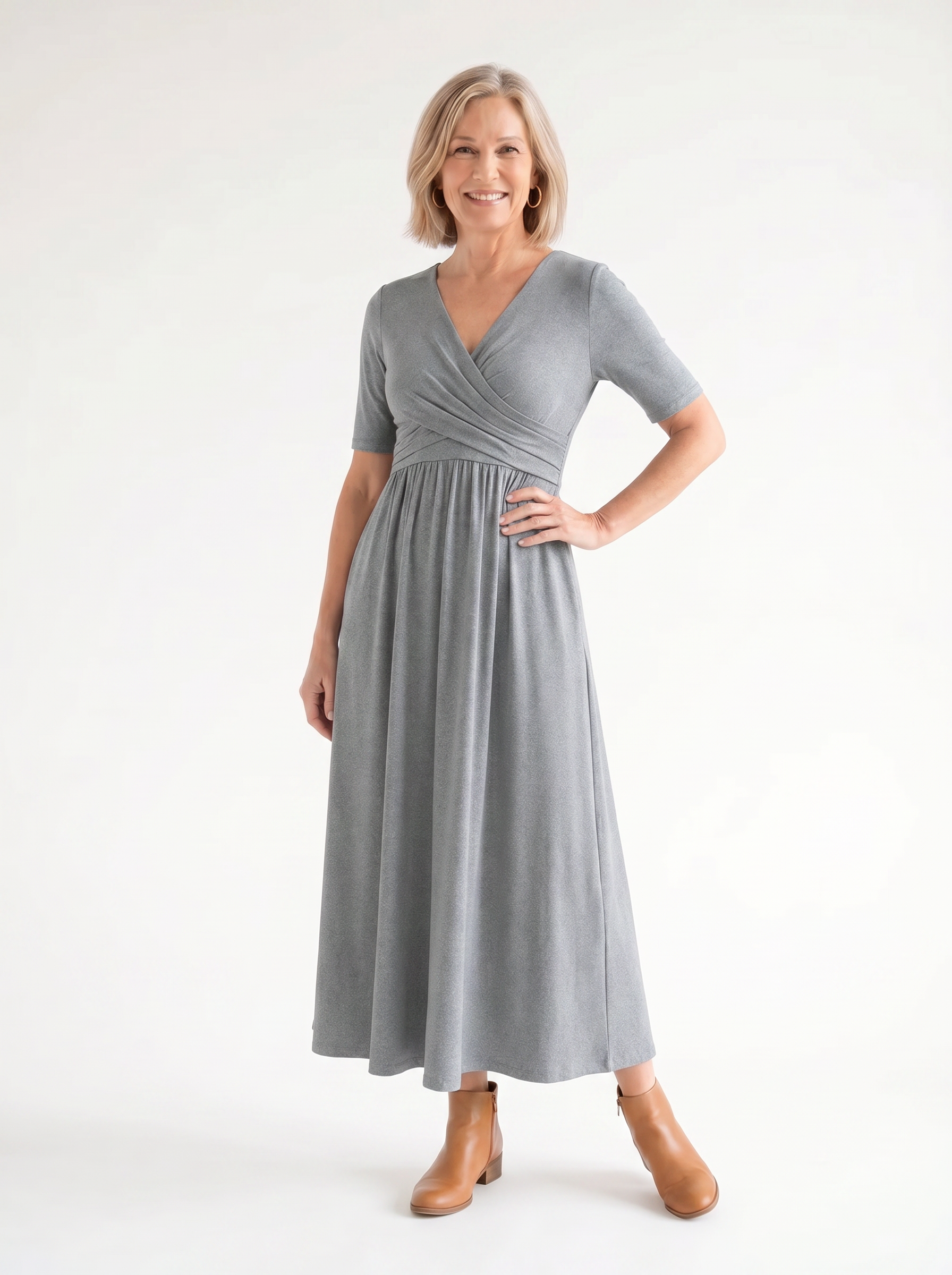 Ida | Elegant Midi Dress met Zakken